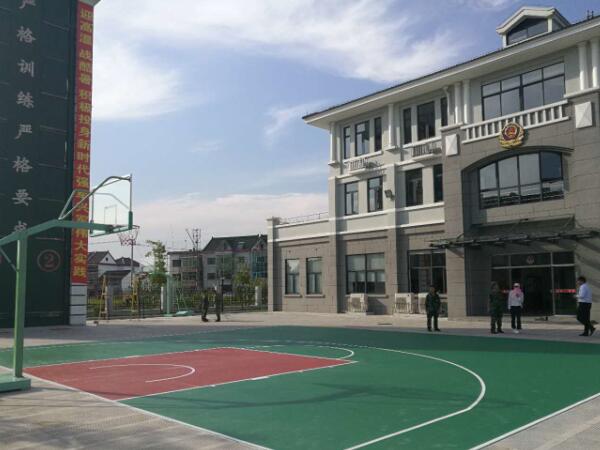 消防隊(duì)局硅PU籃球場(chǎng)