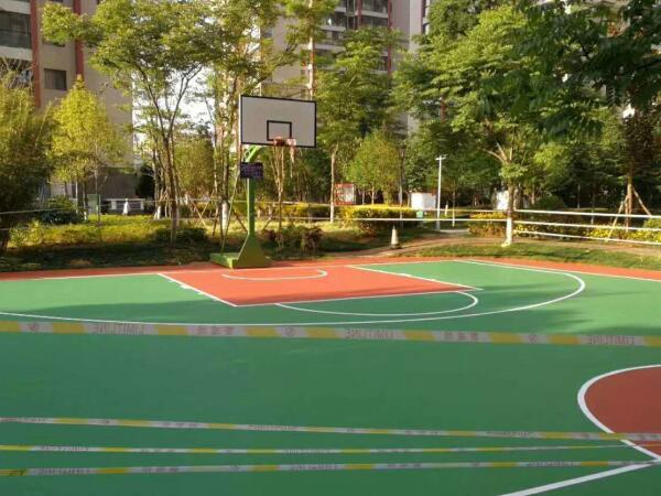 高端社區硅PU籃球場